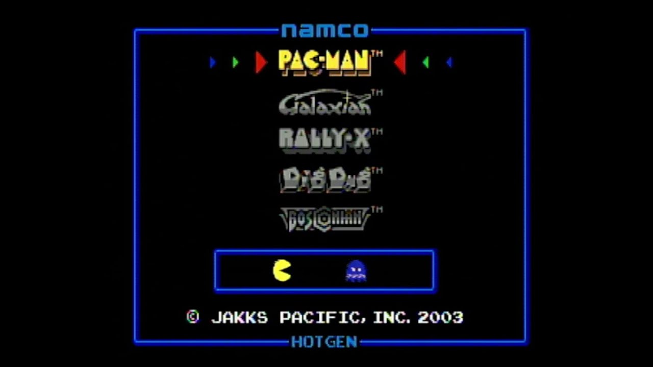 Jakks Pacific Namco 5-in-1 Plug & Play (2003) - All Games Gameplay