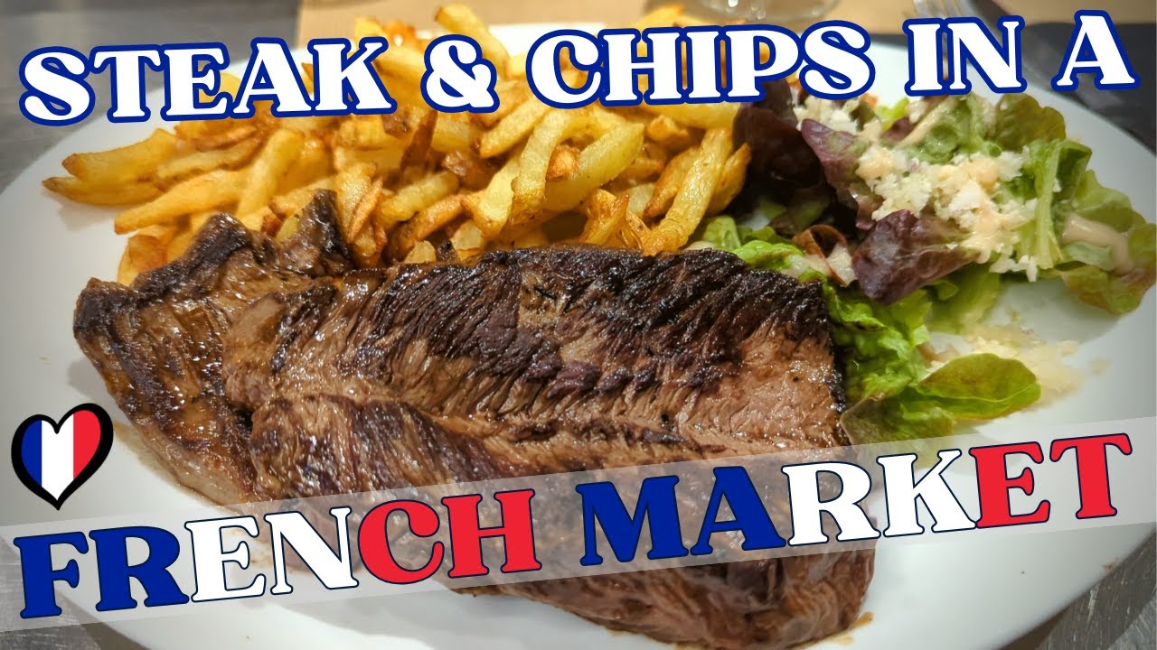 Eating STEAK & CHIPS in a FRENCH MARKET ! | Central Bar in Les Halles de Narbonne