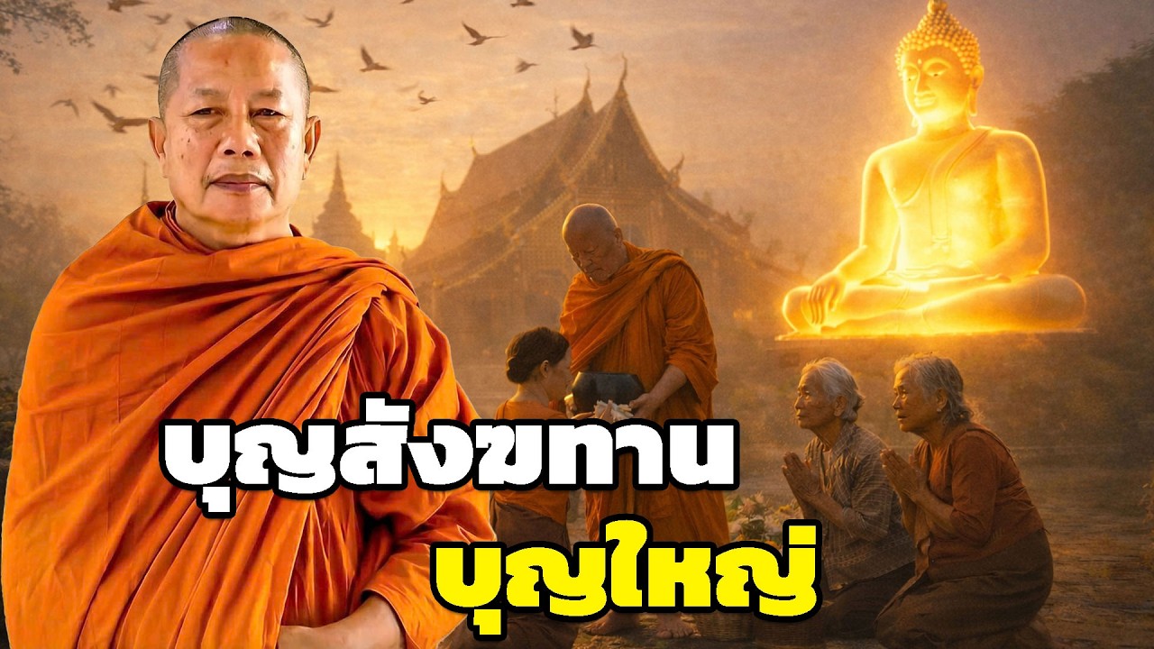 บุญสังฆทานยิ่งใหญ่  ธรรมะคลายทุกข์ พระมหาบุญช่วย ปัญญาวชิโร 1