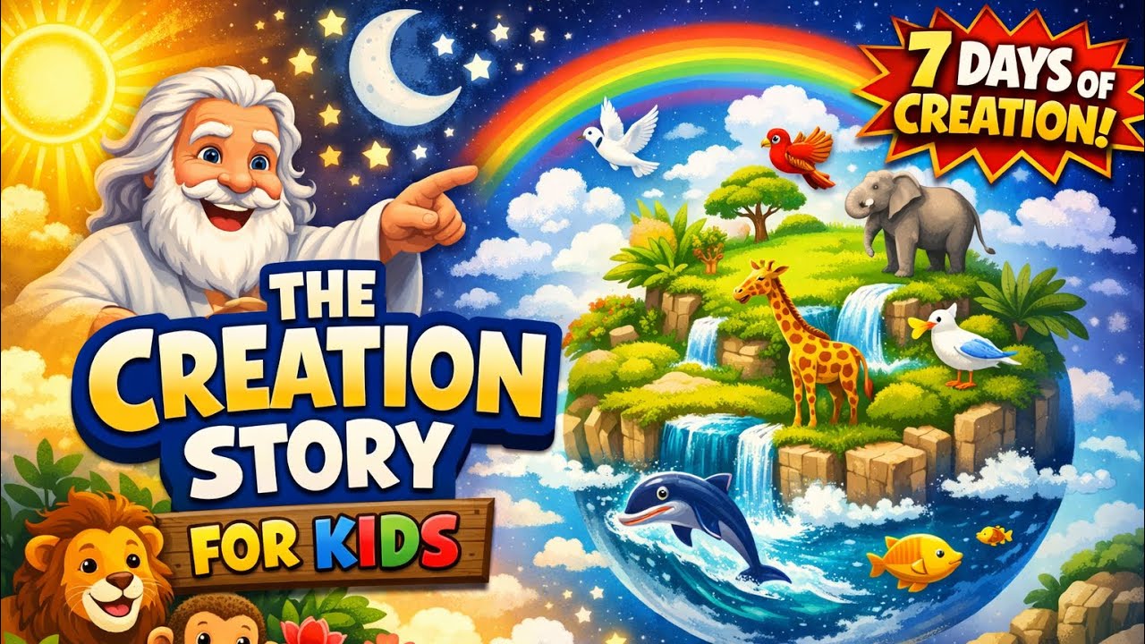 The Creation of the World bible story for kids according to Genesis | Animated Christian story 