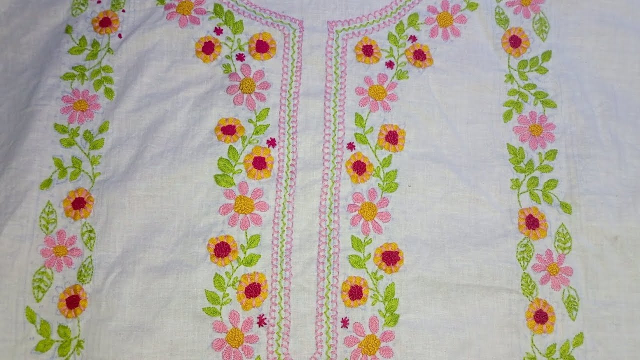 Zabrdast qurta design #handwork #han And Embroidery 🪡🪡❤