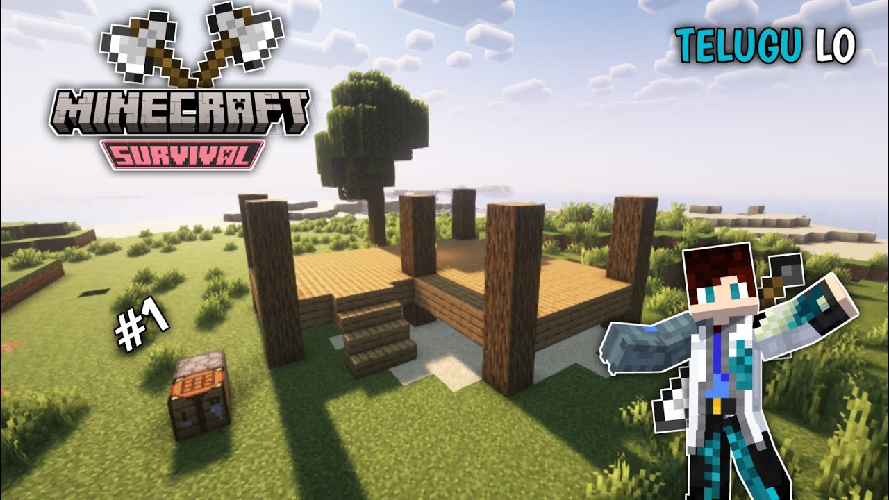 Minecraft Telugu: Na First Survival Adventure Start!