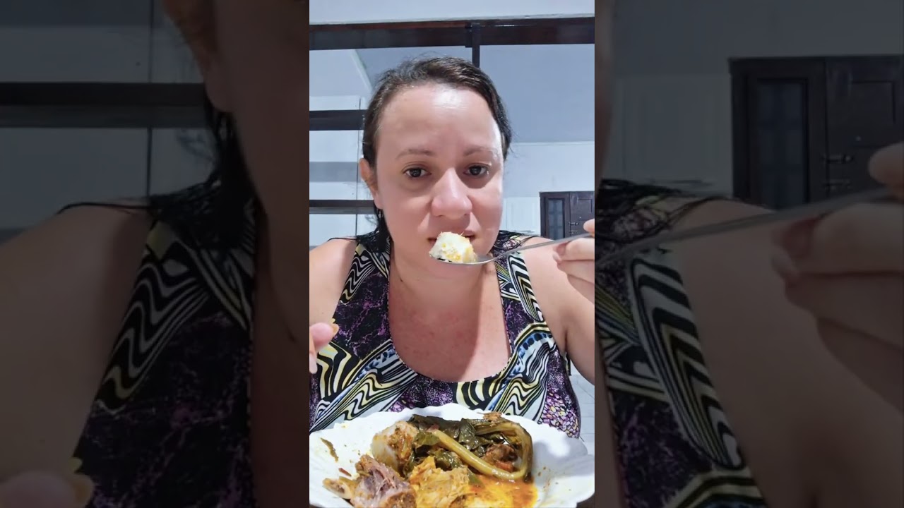 A jantinha de hoje é batata doce com costela 