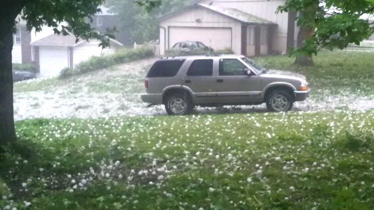 Large Baseball Sized Hail  Maryland Heights, MO 4-28-12.mp4
