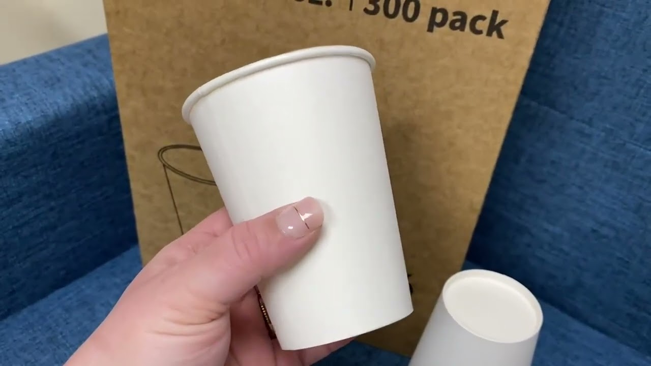 GUSTO 12 oz    300 count Disposable White Paper Cups, Hot Coffee Cups Review