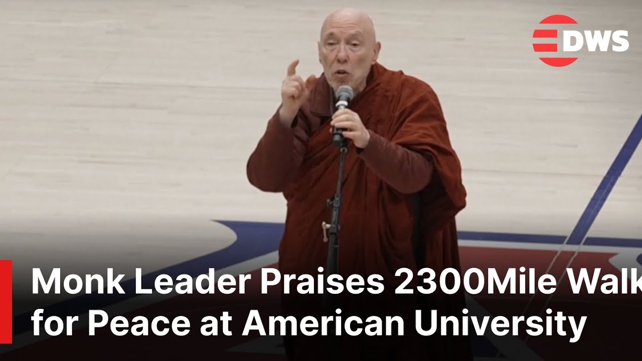 WATCH: Buddhist Monk Leader Praises 2,300-Mile Walk for Peace at American University Ceremony | AK1E