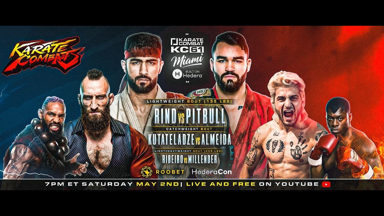 KARATE COMBAT 61 | FULL STREAM | Shahzaib Rind Vs Andre Ewell
