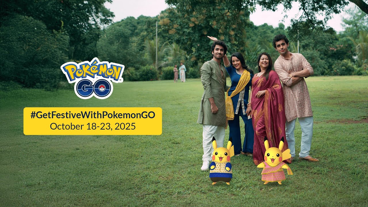 Pok&eacute;mon GO - Enjoy the Festival of Lights with Pikachu wearing a saree and Pikachu wearing a kurta!