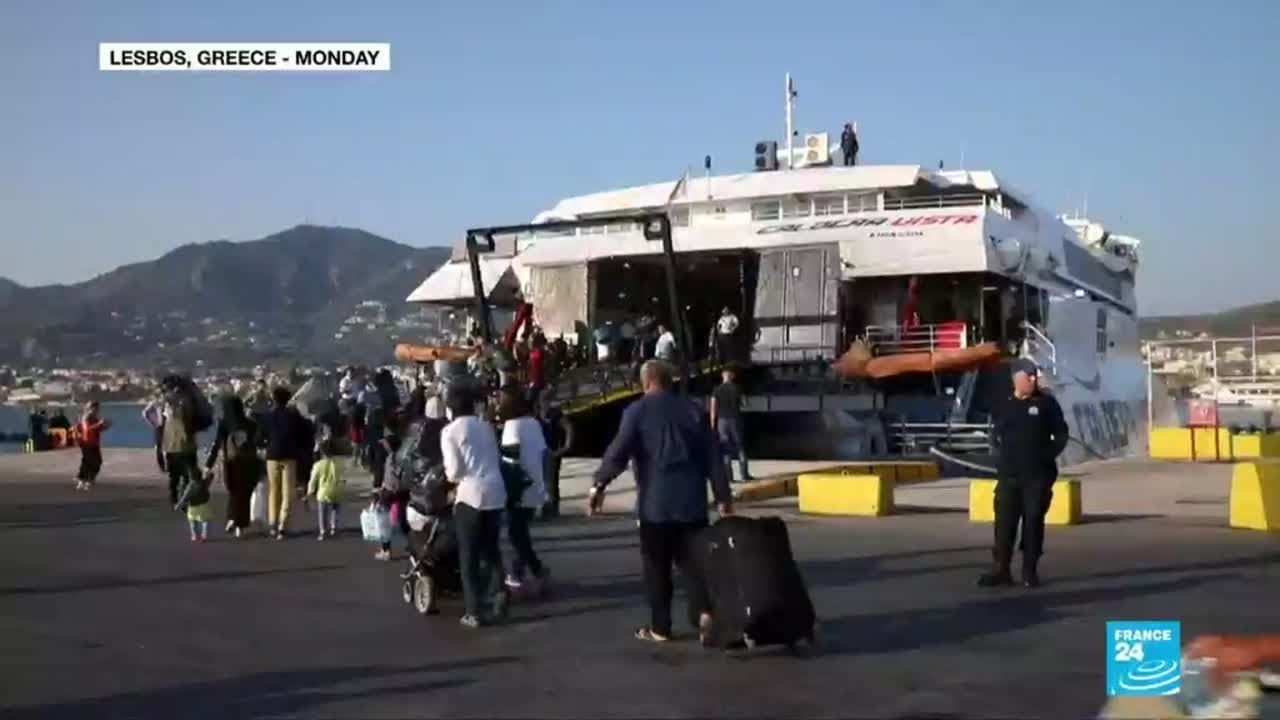 Greece: Hundreds of migrants moved from overcrowded camps on Lesbos