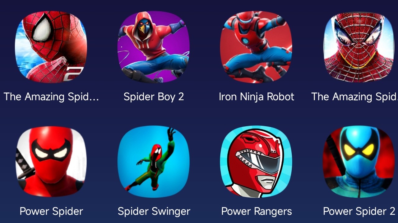 The Amazing Spider-Man 2,Spider Boy 2,Iron Ninja Robot,The Amazing Spider-Man,Power Rangers,Spider