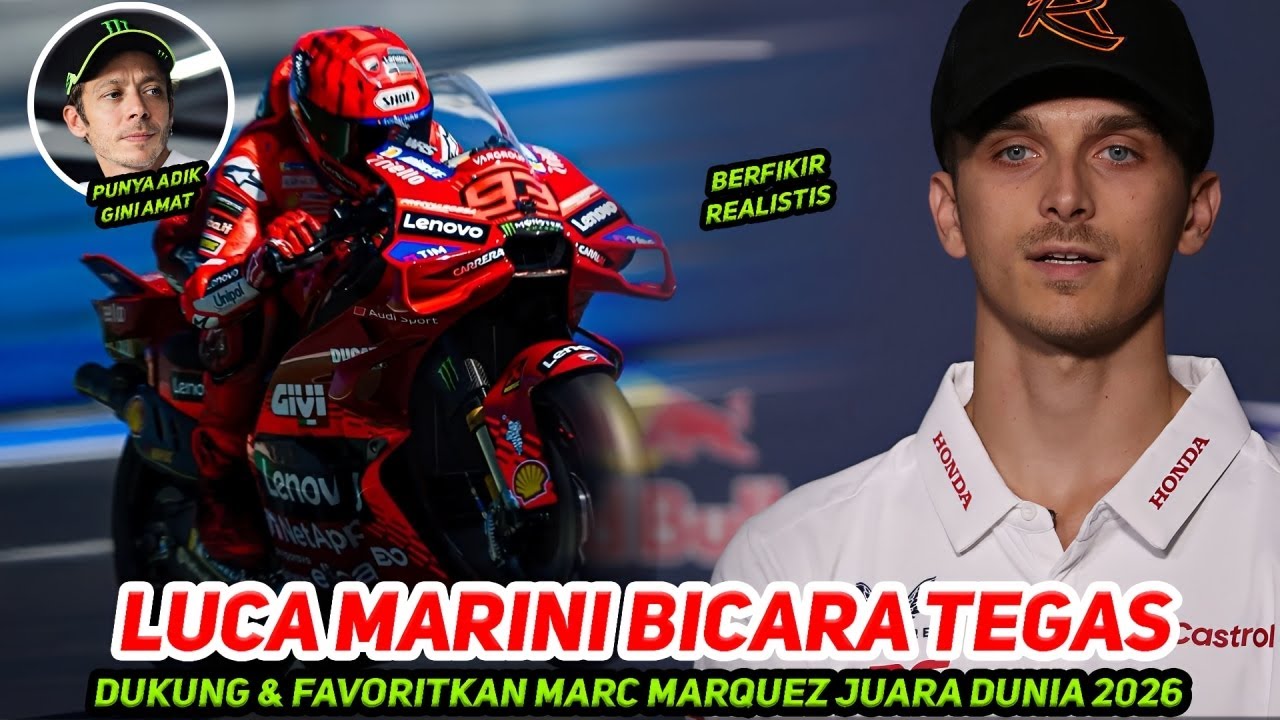 LUCA MARINI TEGAS🔥TAK SUNGKAN DUKUNG RIVAL~FAVORITKAN MARC MARQUEZ JUARA DUNIA~ABAIKAN OCEHAN ROSSI 