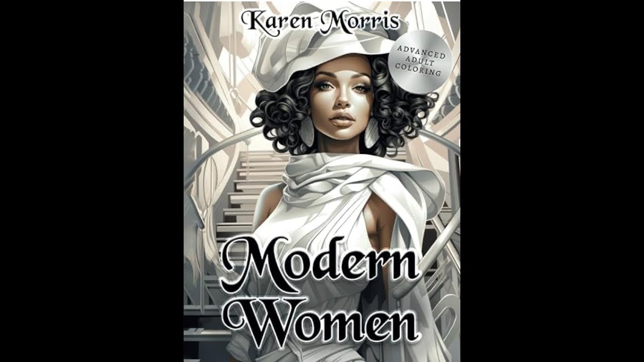 Modern Women by Karen Morris Adult Coloring Book Flip-Thru