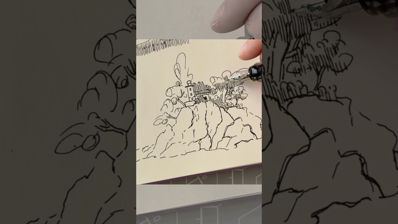 Sketching with Pilot Kakuno fountain pen