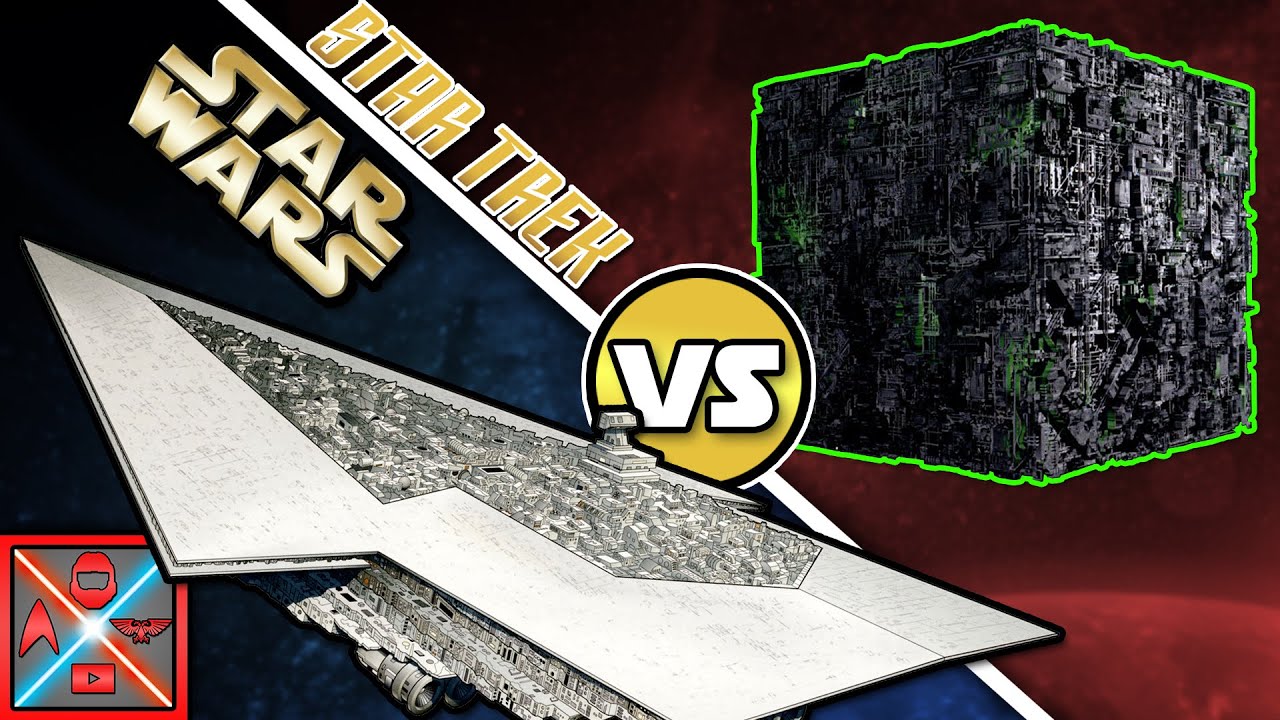 EXECUTOR SUPERSTERNENZERSTÖRER VS. BORG KUBUS - STAR TREK vs. STAR WARS - SCI-FI BASIS VERSUS