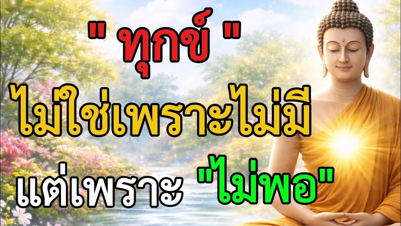 คนเราไม่ได้ทุกข์เพราะไม่มี แต่ทุกข์เพราะไม่พอ#ธรรมะสอนใจ#ธรรมะชีวิต#ธรรมะเตือนใจ #ปล่อยวาง#หลักธรรม