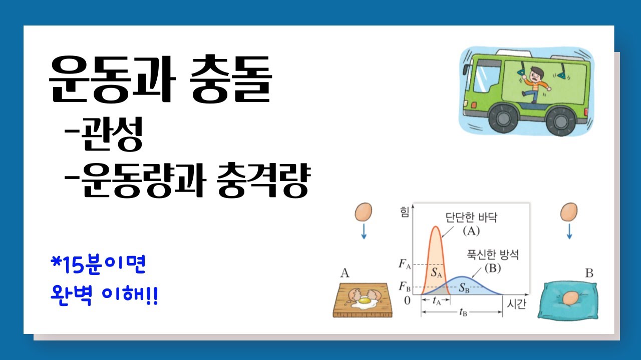 [개정 통합과학] 운동과 충돌 l 관성, 운동량과 충격량
