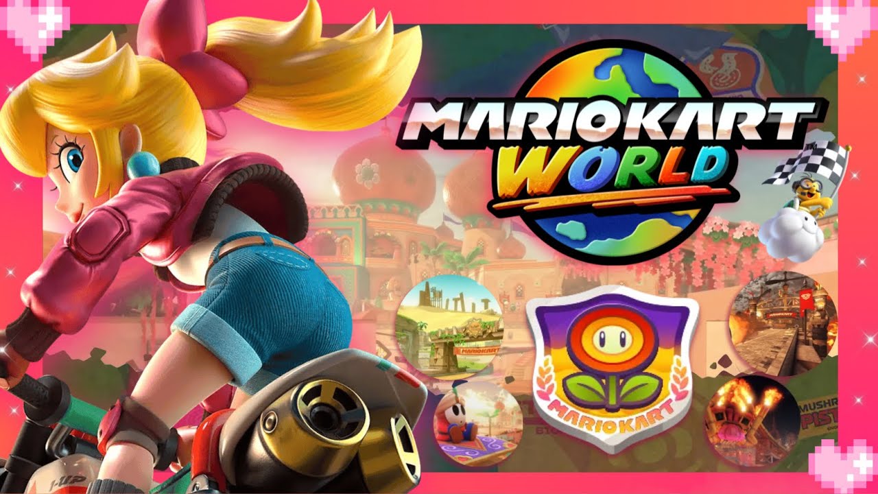 💗 Mario Kart World (150cc Flower Cup) Peach Gameplay 💗