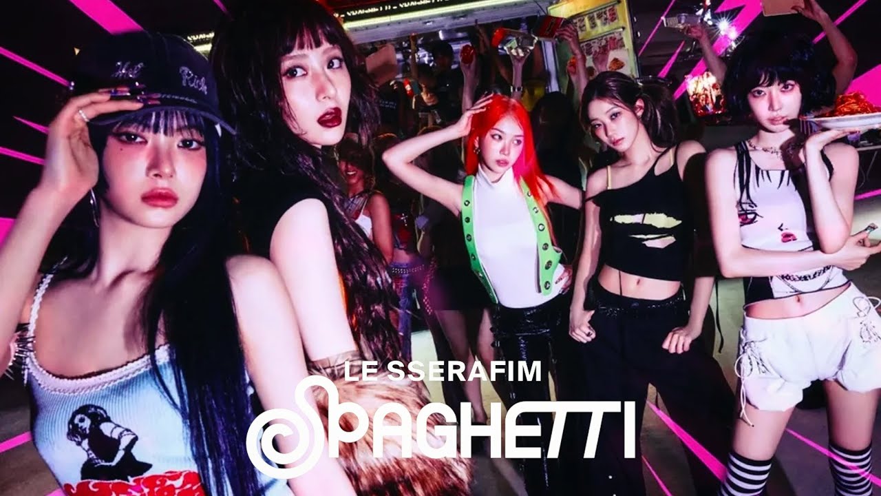 Учим песню LE SSERAFIM - SPAGHETTI (feat. j-hope of BTS) | Кириллизация