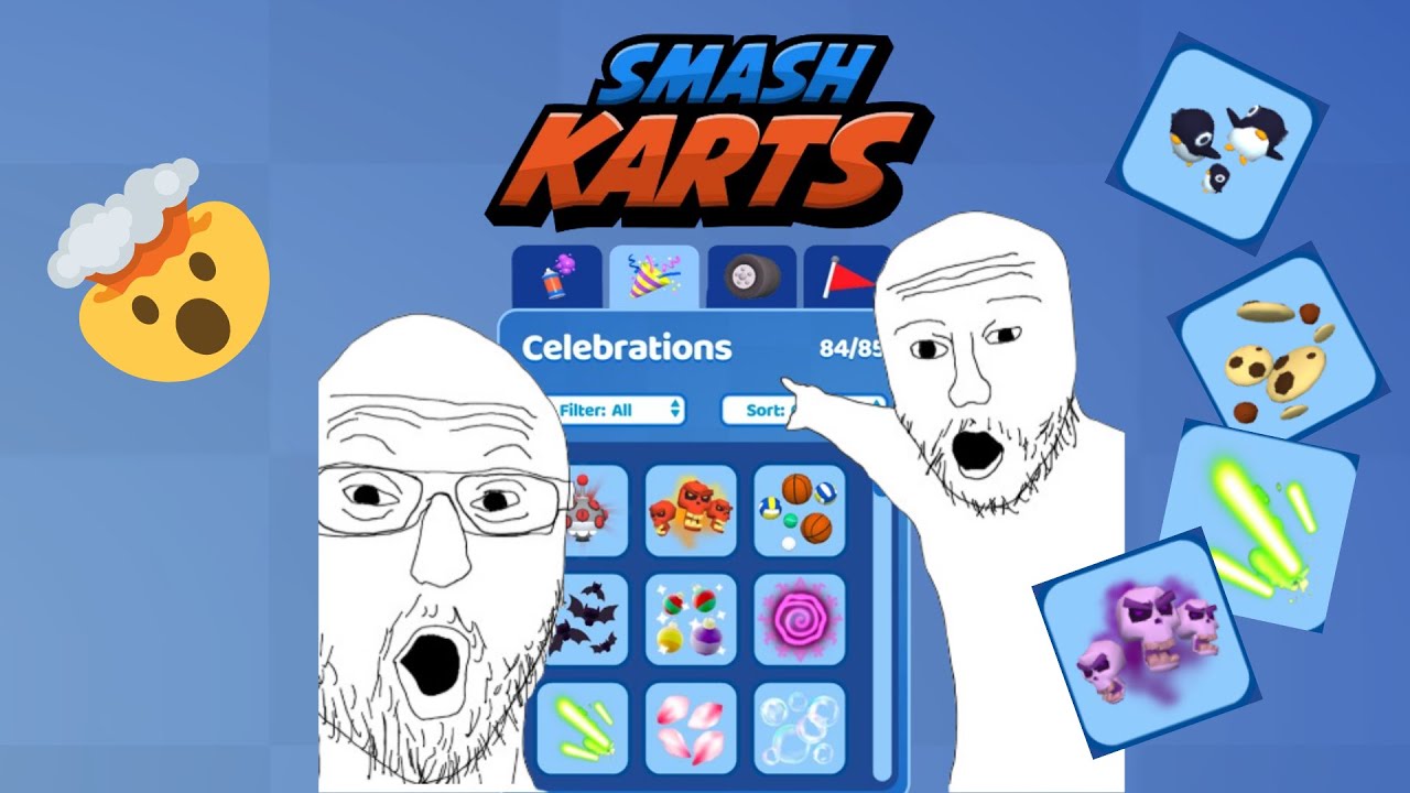 All the celebrations I own in Smash Karts 🎉2025 ❄️Christmas Special🎄