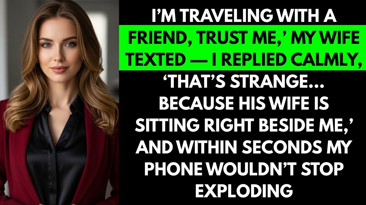 “‘I’m Traveling With a Friend, Trust Me,’ My Wife Texted — I Replied Calmly, ‘That’s Strange… 