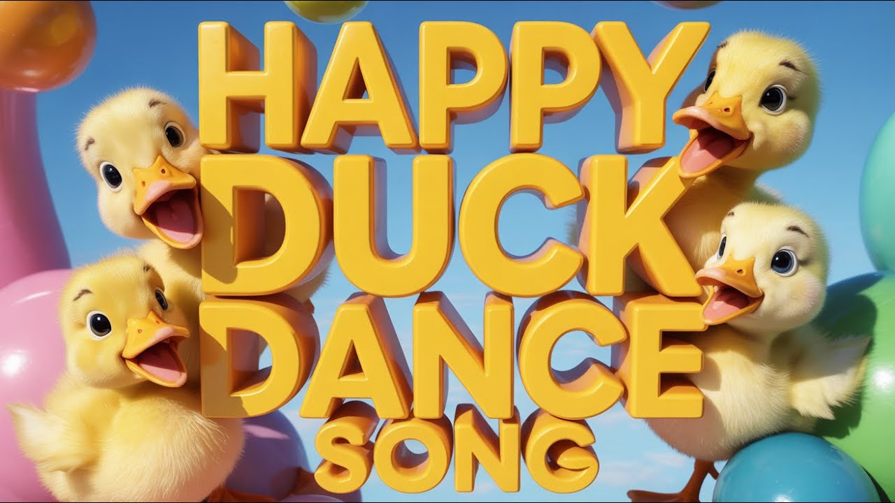 Cute Duck Song for Kids | English Nursery Rhyme Sing Along