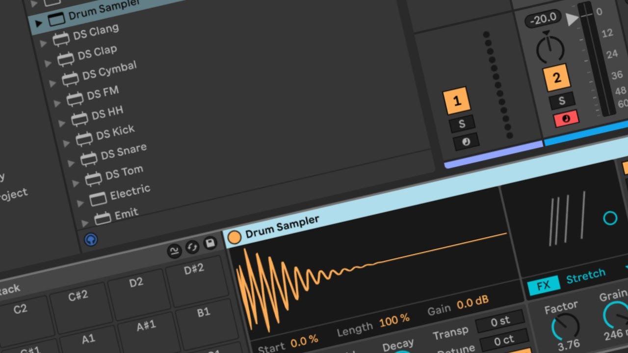 Drum Sampler para baterías en Ableton Live