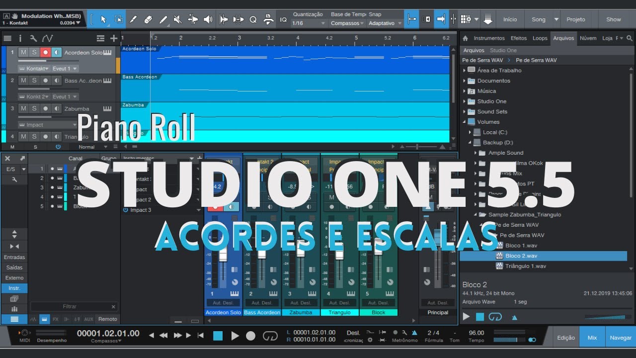 Studio One 5.5 - Novidades de Escalas e Acordes no Studio One 5.5