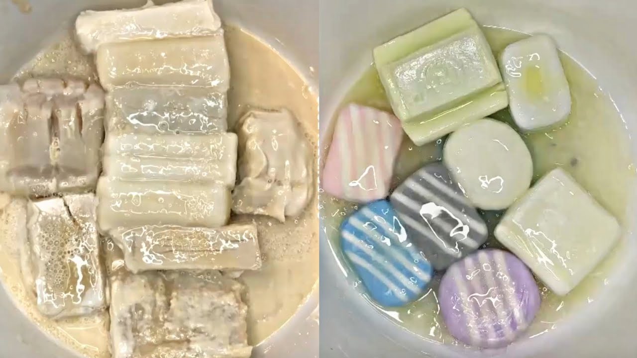 Soaked soap ASMR🌸🌸