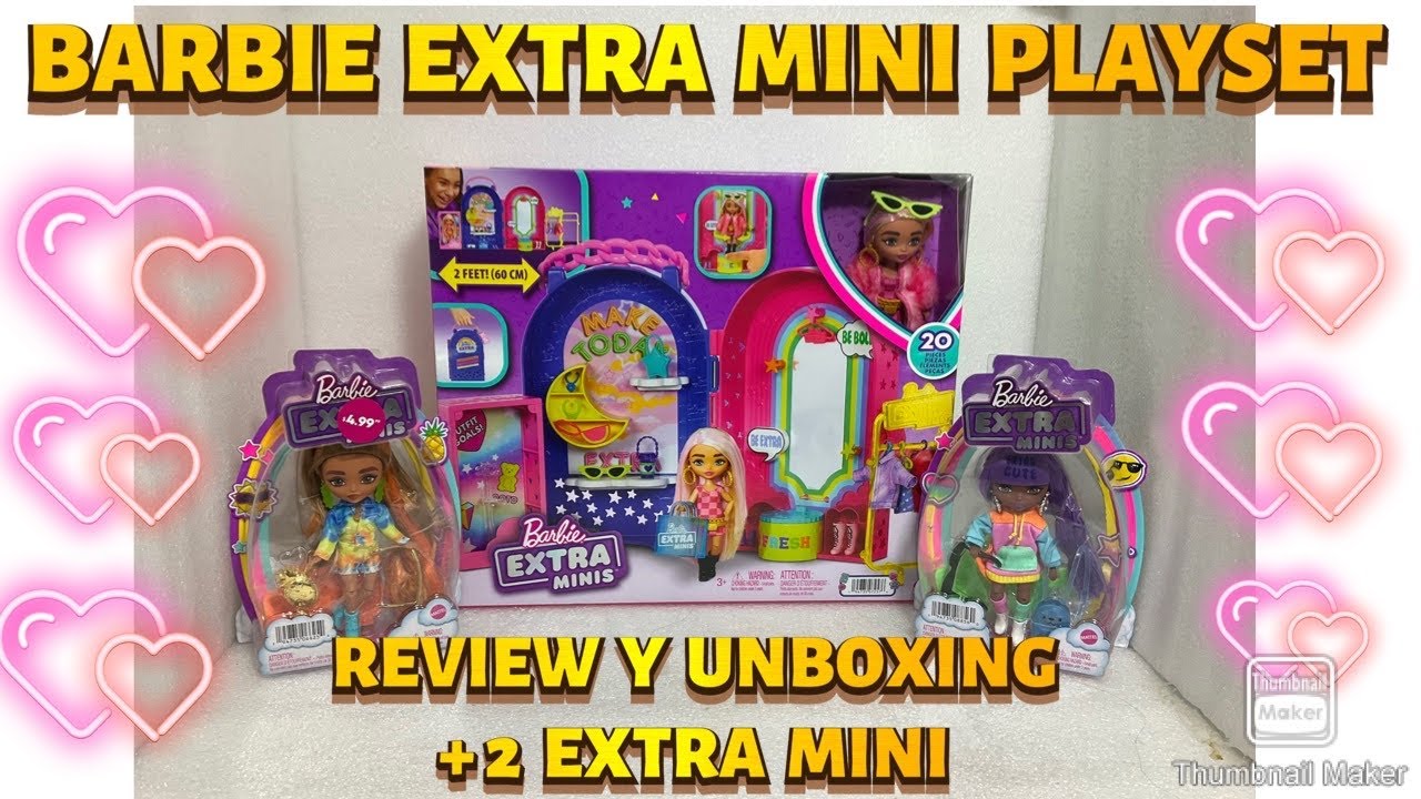 BARBIE EXTRA MINIS PLAY SET, MAS DOS BARBIE EXTRA MINIS, UN PLAY SET MUY DIVERTIDO.