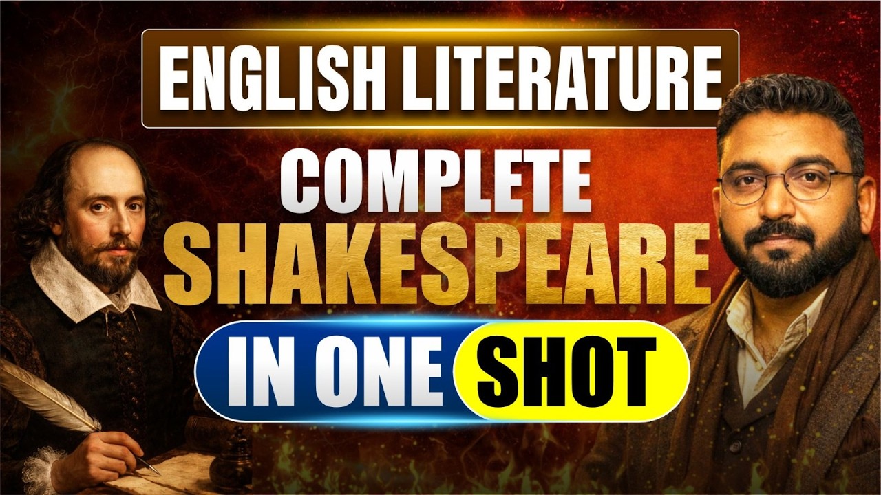 English Literature - Complete William Shakespeare in One Shot🔥 |  Vineet Pandey
