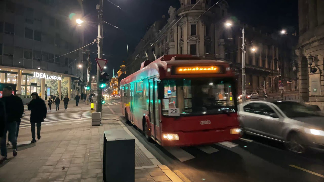 Belgrade 4K Downtown evening walk