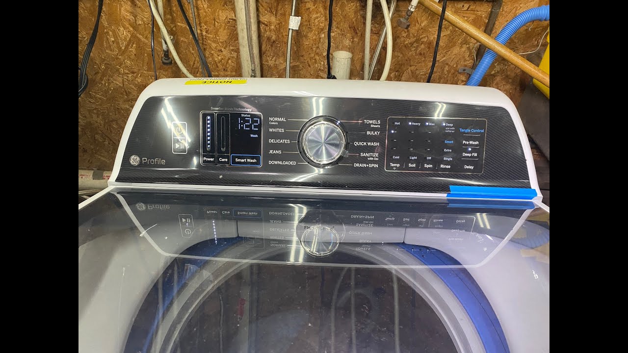 GE  PTW700BSTWS - 2 Moving Blankets -Towels Cycle, Max Power, Heavy Soil, Max Spin, Deep Fill