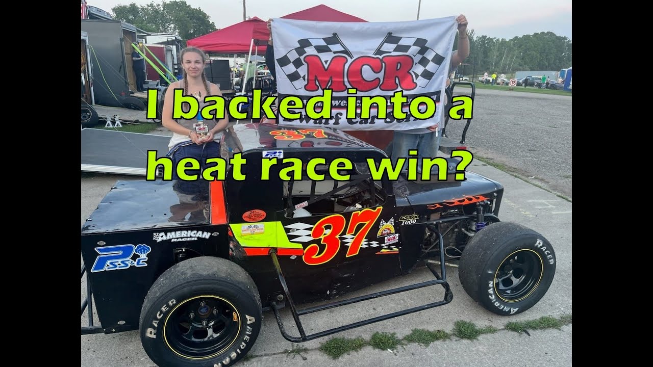 Nicole Olmstead MCR Dwarf Cars Whittemore Speedway 07-22-2023 Heat 1 and Feature