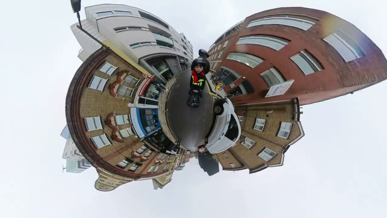 daily school run tiny planet edition