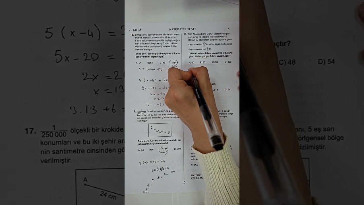 7.Sınıf 2025 Bursluluk Soruların Çözümleri 4