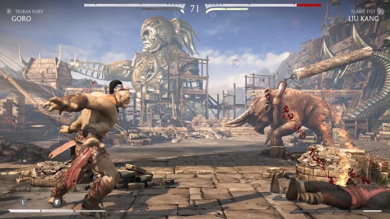 Mortal Kombat X_Goro/Tigrar Fury VS Liu Kang/Flame Fist