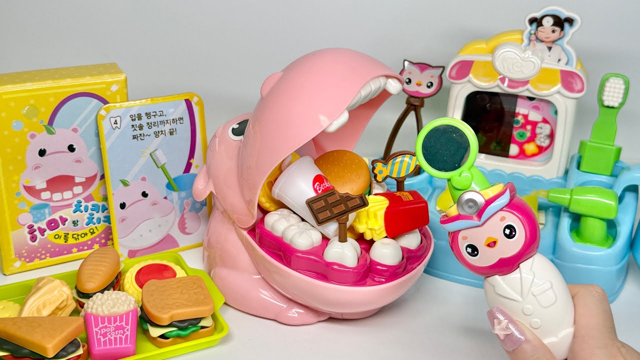 [🎀toy asmr🎀] Dental Care Eating & Brushing Teeth ASMRㅣSatisfying Unboxing Toys (No Talking)