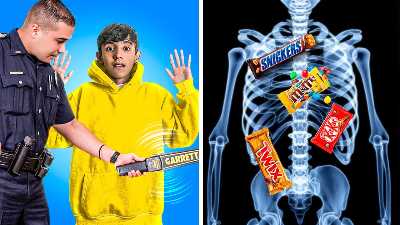 ¡¡10 FORMAS DE METER a ESCONDIDAS DULCES AL CINE !! || Trucos divertidos