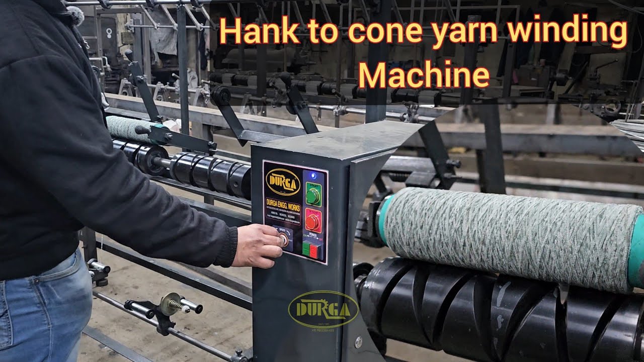 Hank to cone winder machine with speed control @durgaengineeringworks