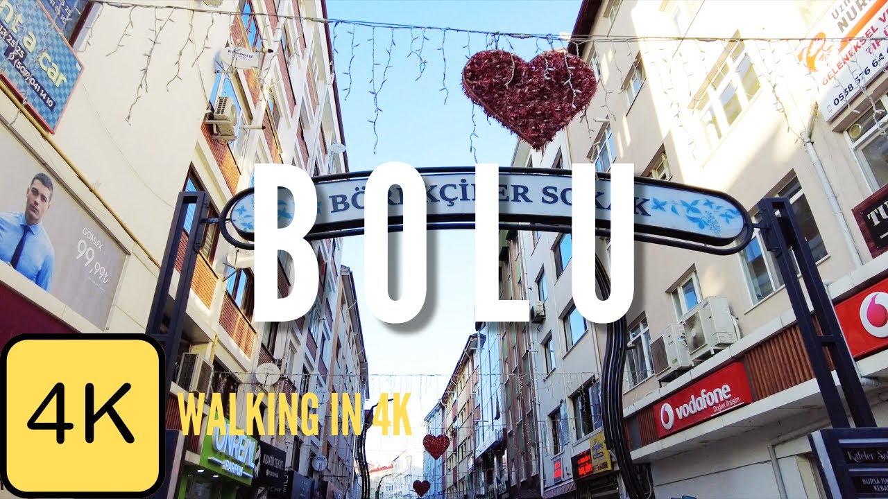 Walk in Bolu, Turkey, 4k Resolution, City Walking Tour, Anatolian Cities, Anatolia