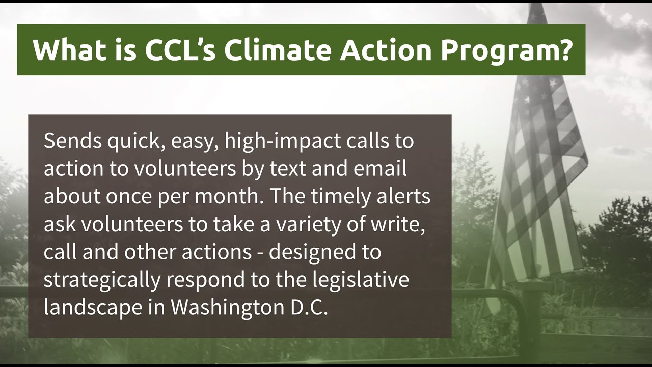 What is CCL&rsquo;s Climate Action Program?