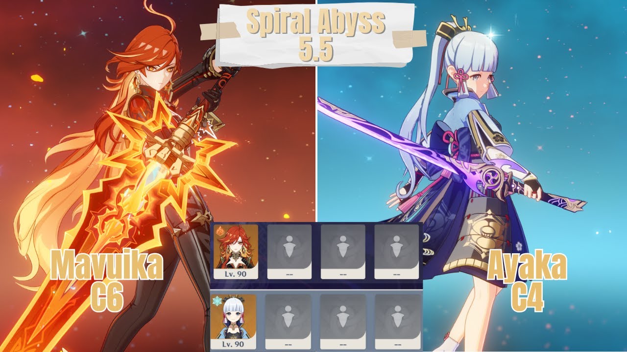 C4 Ayaka & C6 Mavuika Solo Spiral Abyss 5.5