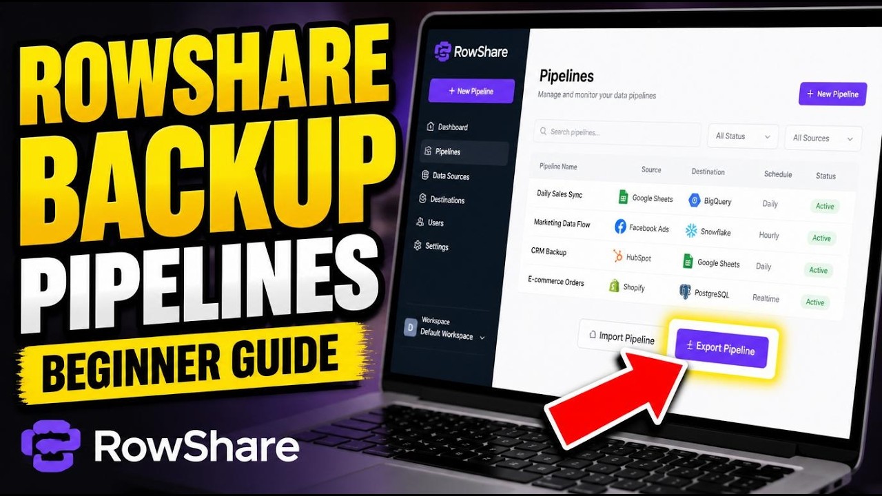 Как сделать резервную копию пайплайнов RowShare для no-code операций &mdash; пошаговое руководство для ...