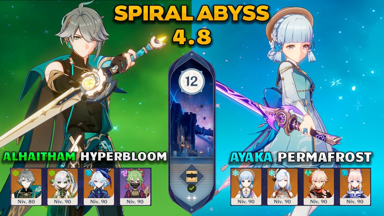 Alhaitham C0 | Ayaka C0 | Hyperbloom & Permafrost | Spiral Abyss 4.8 | Genshin Impact