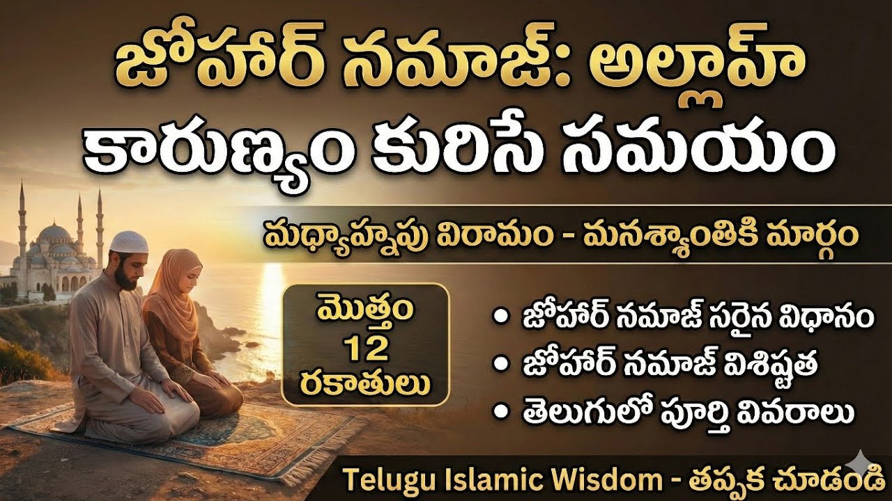 జోహార్ నమాజ్ ఎలా చదవాలి?ఎన్ని రకాతులు? ఆకాశద్వారాలు తెరుచుకునే సమయంHow to Pray ZoharNamaz in Telugu?