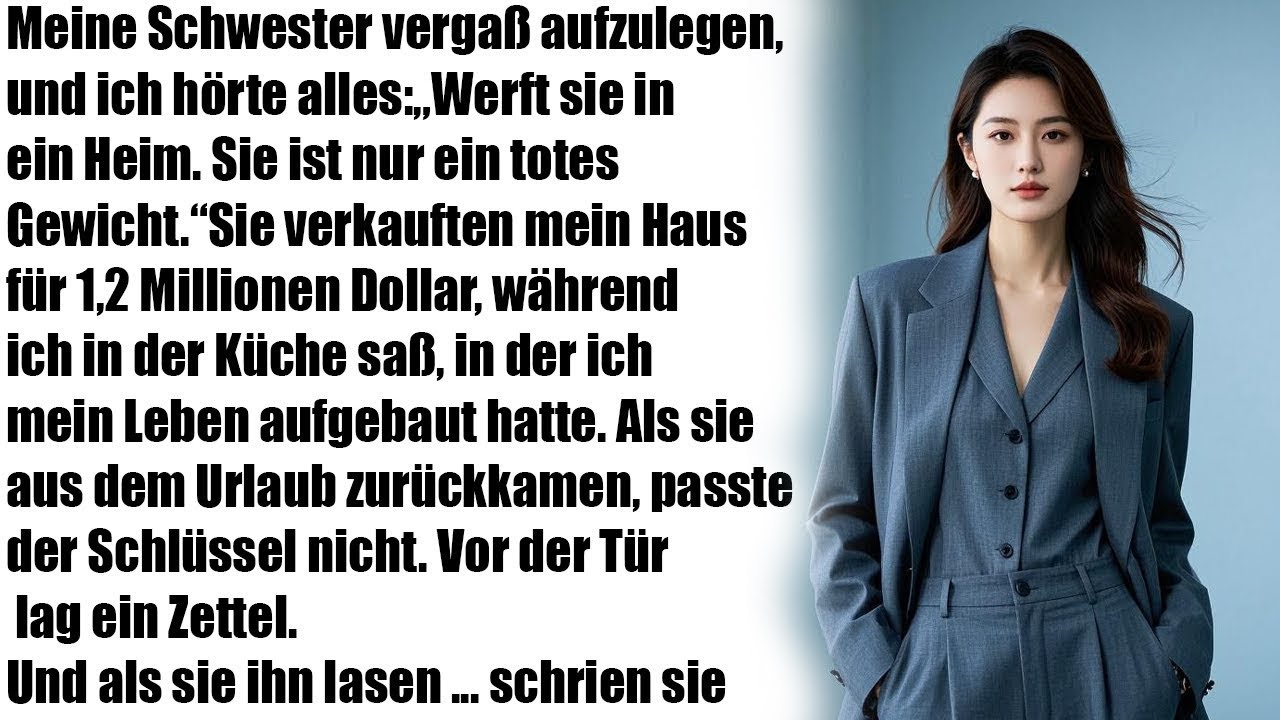 Steck sie ins Heim&ldquo;, sagte meine Schwester  Sie verkauften mein Haus &ndash; bis mein Zettel sie traf