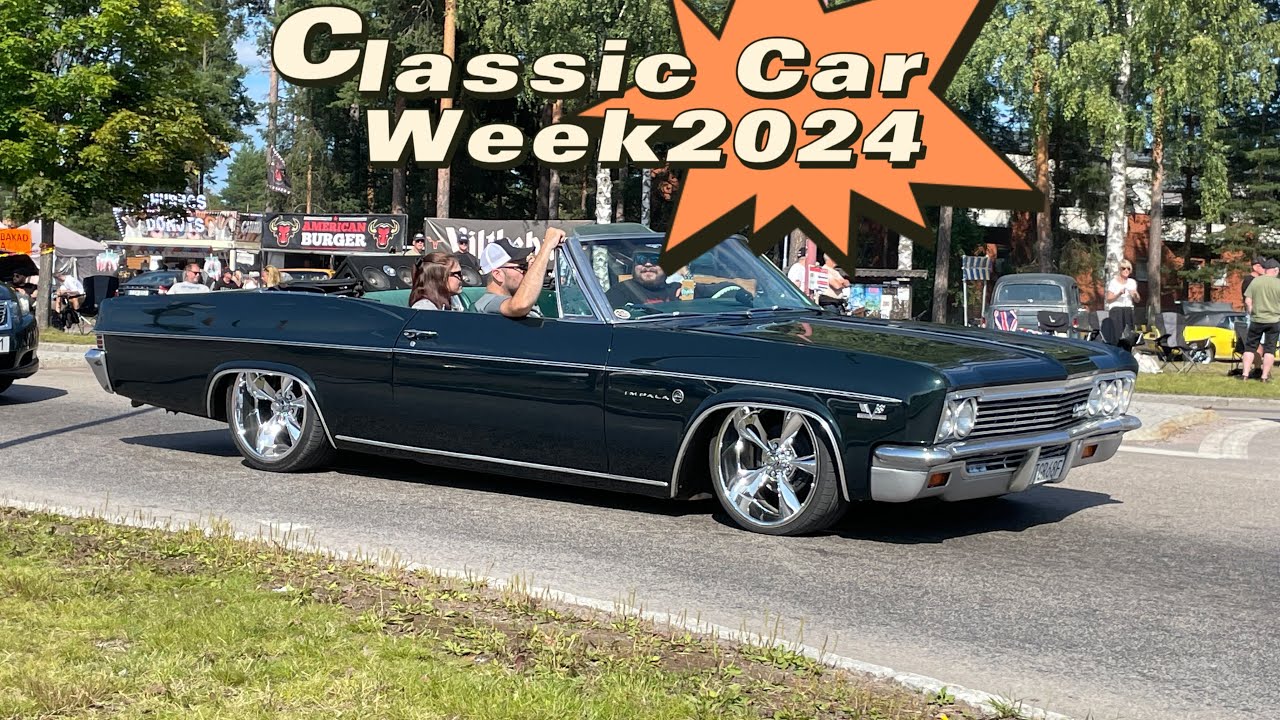 Så mycket Folk och Bilar på Classic car week 240801😎🇸🇪#automobile #classiccar #oldschool #classiccar