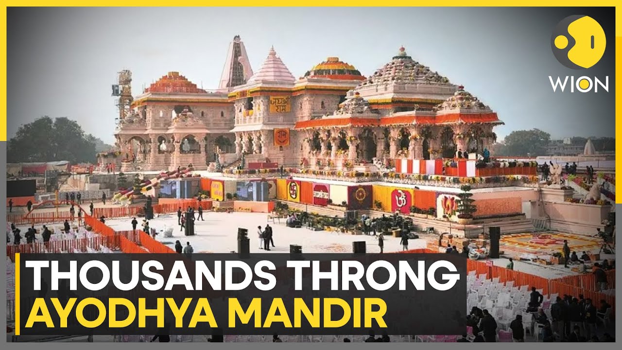 India: Heavy rush outside Ayodhya Ram Mandir, sea of devotees in Ram Temple | World News | WION
