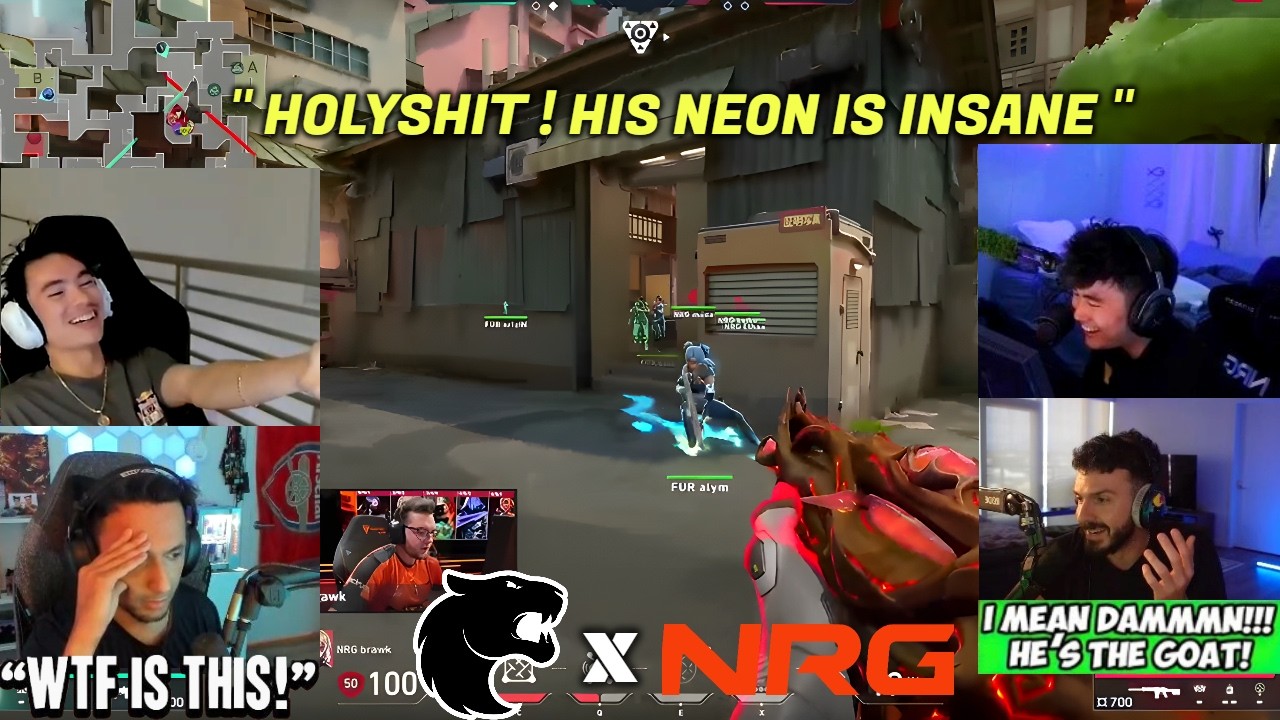 FNS, Zekken, S0m & Tarik Reacts to NRG vs FURIA Insane Moments in VCT Stage 1