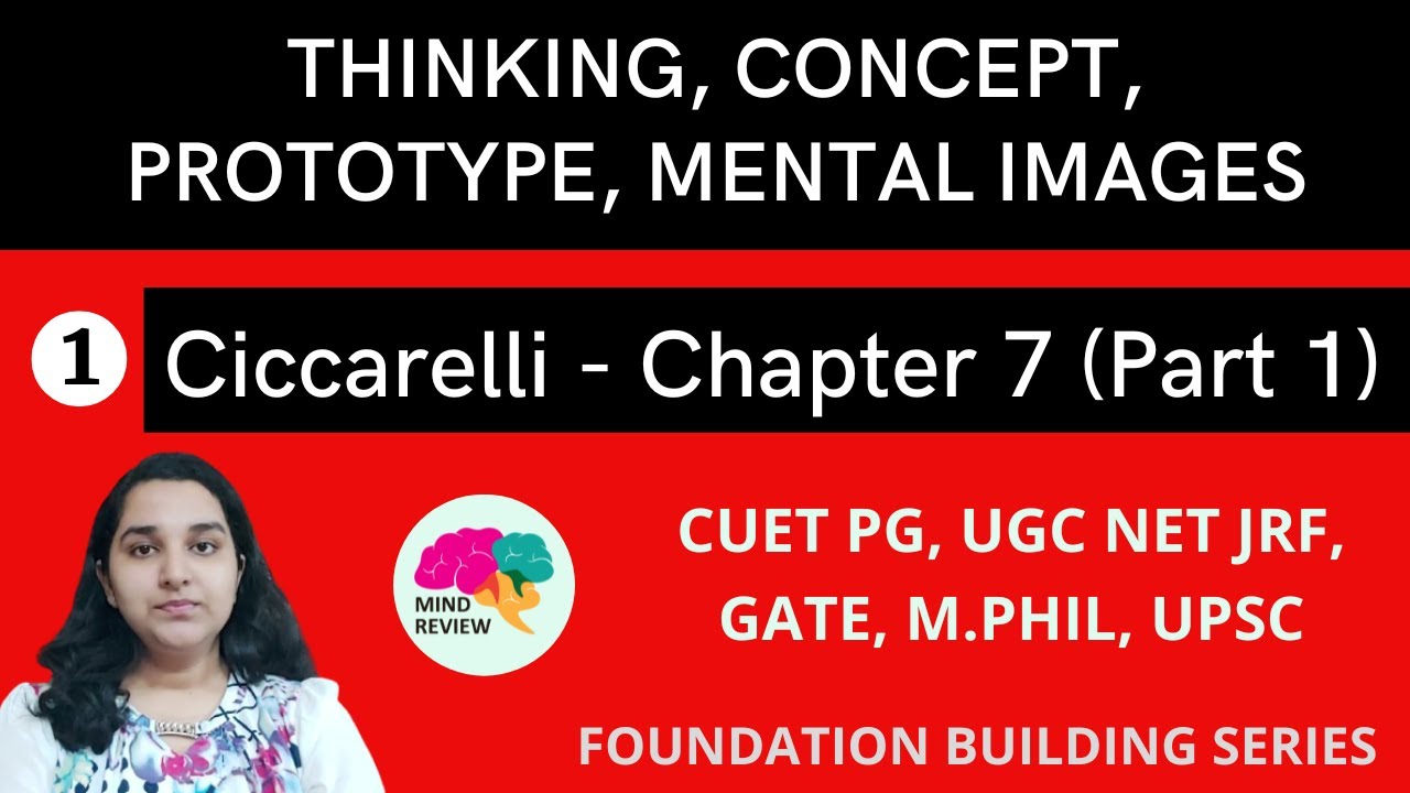 PSYCHOLOGY: Ciccarelli Chapter 7 | Part 1 |  COGNITION- THINKING, PROTOTYPES, CONCEPT  | Mind Review
